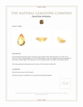 2.86 Ct. Citrine from Brazil Appraisal