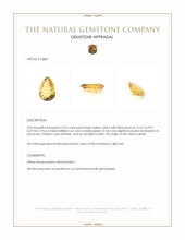 2.93 Ct. Yellow Citrine from Brazil Appraisal