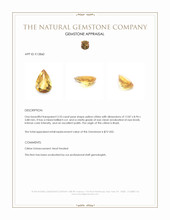 3.33 Ct. Yellow Citrine from Brazil Appraisal