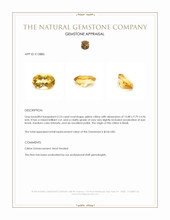 5.23 Ct. Yellow Citrine from Brazil Appraisal