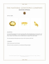 4.19 Ct. Yellow Citrine from Brazil Appraisal