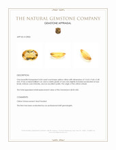 4.04 Ct. Yellow Citrine from Brazil Appraisal
