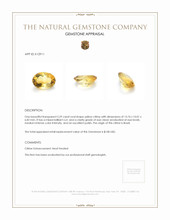 5.29 Ct. Citrine from Brazil Appraisal