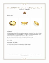 4.37 Ct. Yellow Citrine from Brazil Appraisal
