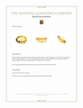 5.00 Ct. Yellow Citrine from Brazil Appraisal