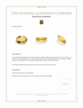 4.45 Ct. Citrine from Brazil Appraisal