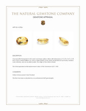 4.28 Ct. Yellow Citrine from Brazil Appraisal