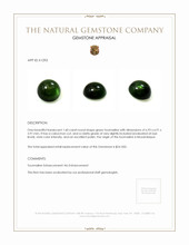 1.60 Ct. Cabochon Tourmaline from Mozambique Appraisal