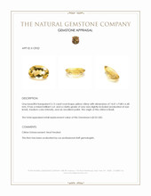 5.12 Ct. Yellow Citrine from Brazil Appraisal