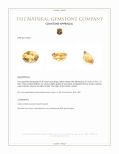 5.28 Ct. Citrine from Brazil Appraisal