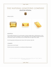 3.22 Ct. Orangish Yellow Citrine from Brazil Appraisal