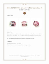 10.02 Ct. Tourmaline from Afghanistan Appraisal