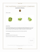 1.00 Ct. Peridot from Ceylon (Sri Lanka) Appraisal