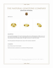 1.84 Ct. Zircon from Ceylon (Sri Lanka) Appraisal