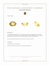 5.01 Ct. Yellow Citrine from Brazil Appraisal