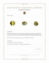 3.70 Ct. Cabochon Chrysoberyl from Ceylon (Sri Lanka) Appraisal