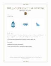 7.00 Ct. Blue Aquamarine from Brazil Appraisal