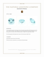 14.58 Ct. Blue Aquamarine from Brazil Appraisal