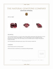 1.34 Ct. Garnet from Ceylon (Sri Lanka) Appraisal