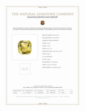 4.16 Ct. Yellow Zircon from Ceylon (Sri Lanka) Scan Report