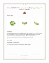 0.94 Ct. Green Chrysoberyl from Madagascar Appraisal