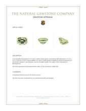 0.74 Ct. Green Chrysoberyl from Madagascar Appraisal