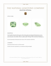 0.85 Ct. Green Chrysoberyl from Madagascar Appraisal
