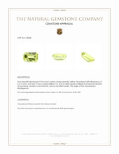 0.94 Ct. Greenish Yellow Chrysoberyl from Madagascar Appraisal