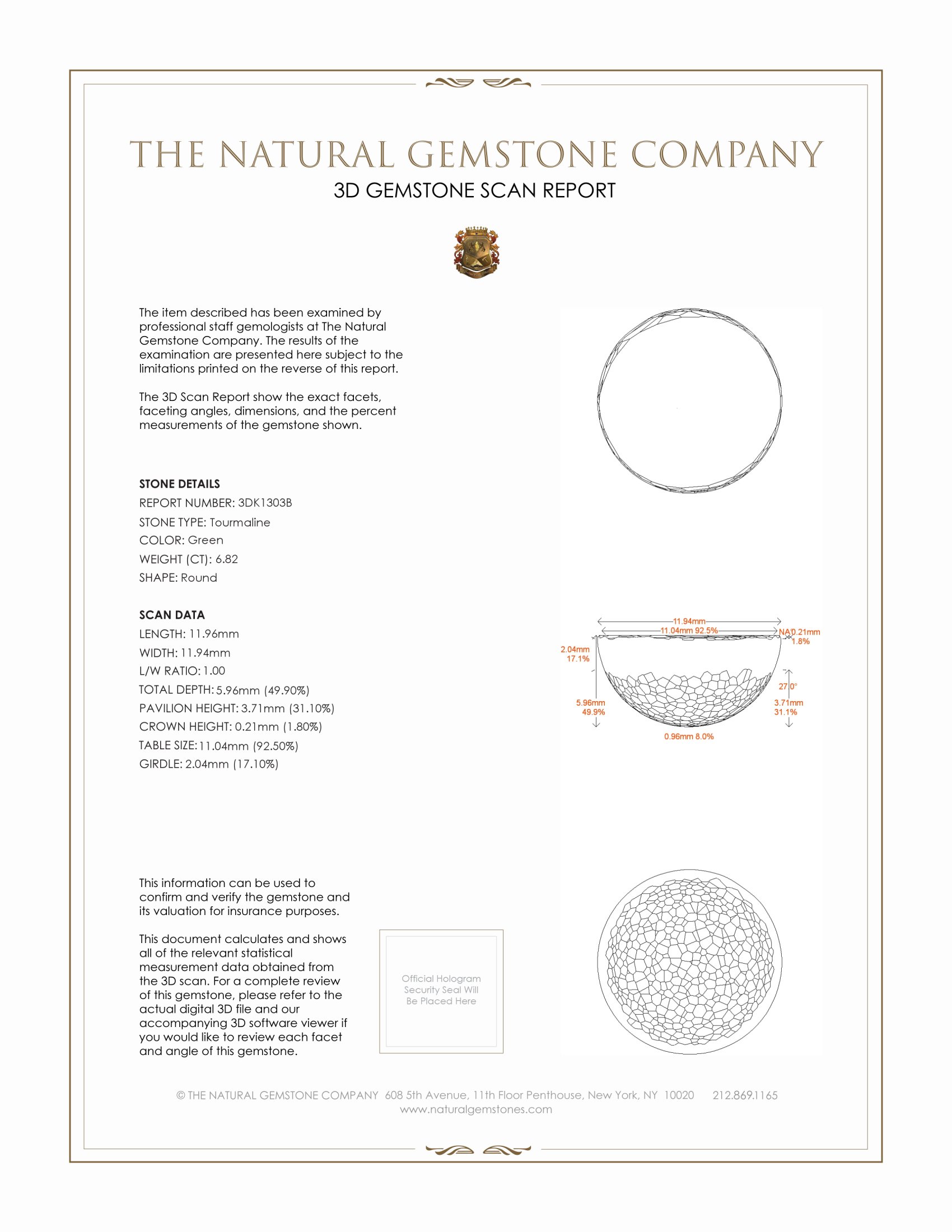 6.82 Ct. Cabochon Tourmaline from Mozambique