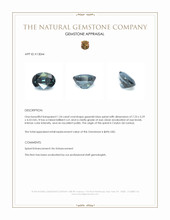 1.24 Ct. Greenish Blue Spinel from Ceylon (Sri Lanka) Appraisal