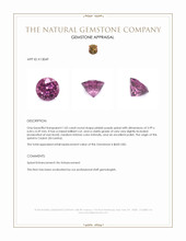1.05 Ct. Spinel from Ceylon (Sri Lanka) Appraisal