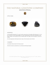 5.74 Ct. Brown Tourmaline from Ceylon (Sri Lanka) Appraisal