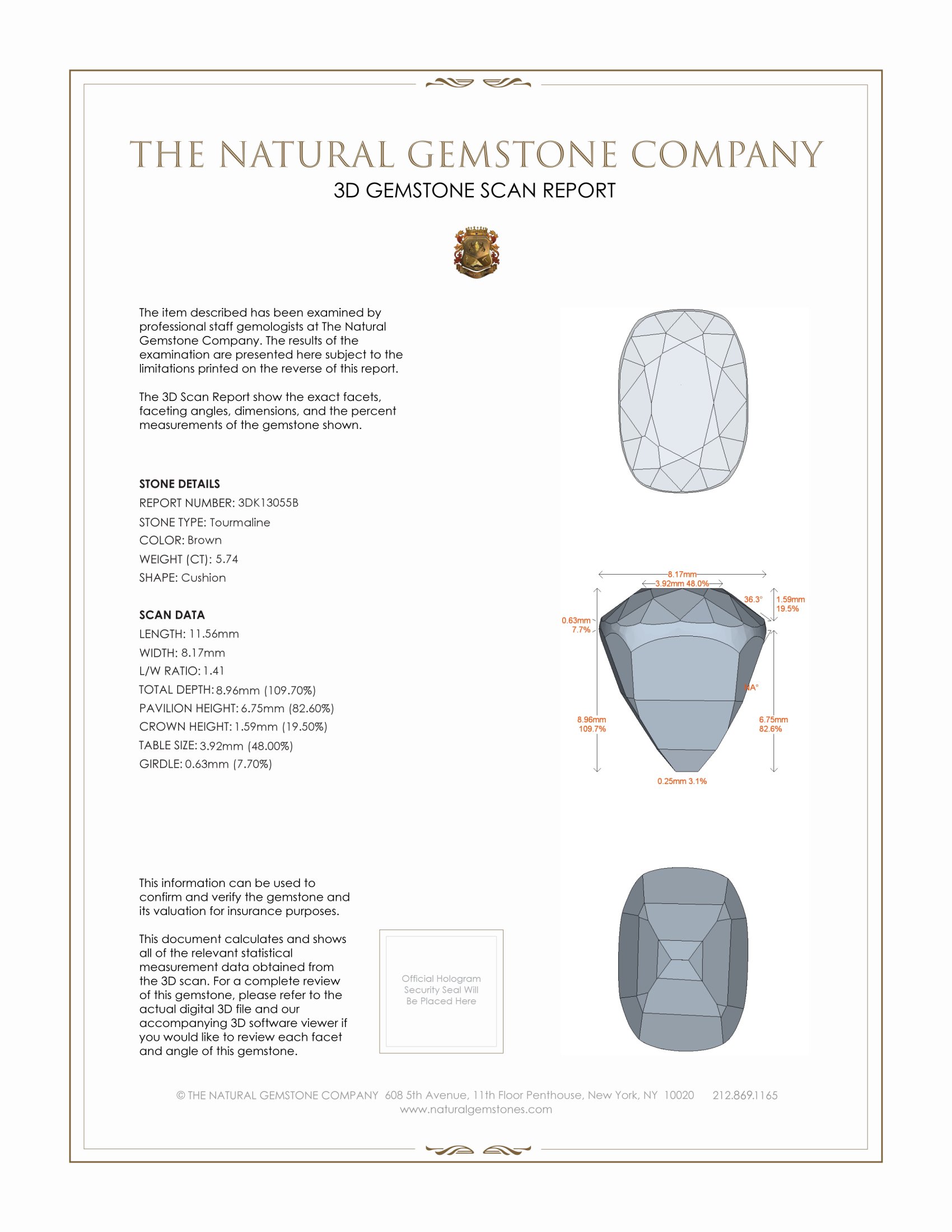 5.74 Ct. Tourmaline from Ceylon (Sri Lanka)