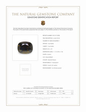 4.91 Ct. Greenish Brown Tourmaline from Ceylon (Sri Lanka) Scan Report