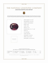 3.38 Ct. Purplish Red Garnet from Ceylon (Sri Lanka) Scan Report