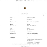 2.24 Ct. Cabochon Chrysoberyl from Ceylon (Sri Lanka) Scan Report