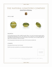 2.63 Ct. Cabochon Chrysoberyl from Ceylon (Sri Lanka) Appraisal