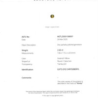 2.63 Ct. Cabochon Chrysoberyl from Ceylon (Sri Lanka) Scan Report