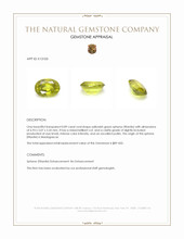 0.89 Ct. Sphene (Titanite) from Madagascar Appraisal