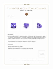 0.72 Ct. Tanzanite from Tanzania Appraisal