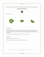 2.31 Ct. Green (Lime Green) Peridot from Afghanistan Appraisal