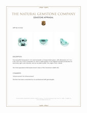 1.45 Ct. Bluish Green Beryl from Brazil Appraisal