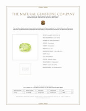1.26 Ct. Yellowish Green Chrysoberyl from Ceylon (Sri Lanka) Scan Report
