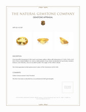 5.08 Ct. Yellow Citrine from Brazil Appraisal