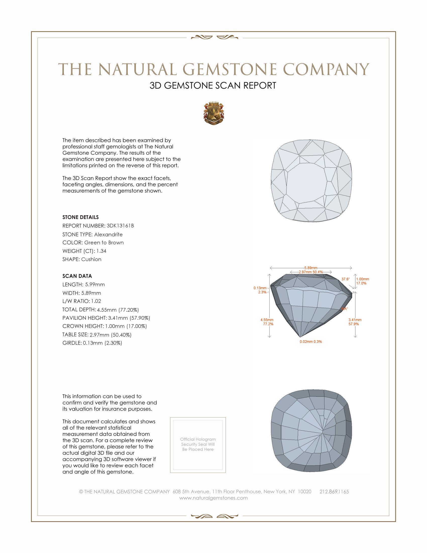 1.34 Ct. Alexandrite from Madagascar