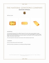 8.87 Ct. Yellowish Orange Precious Topaz from Brazil Appraisal