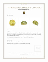 7.01 Ct. Chrysoberyl from Ceylon (Sri Lanka) Appraisal