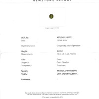 6.03 Ct. Cabochon Chrysoberyl from Ceylon (Sri Lanka) Scan Report