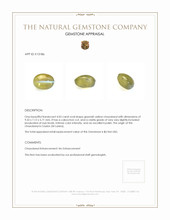 4.03 Ct. Cabochon Chrysoberyl from Ceylon (Sri Lanka) Appraisal