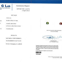 3.62 Ct. Alexandrite from Ceylon (Sri Lanka) Scan Report